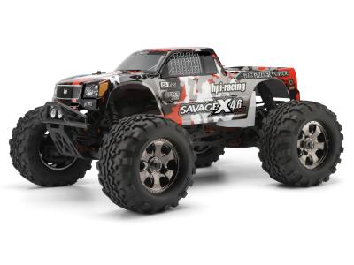 NITRO GT-3 TRUCK PAINTED BODY (GRAY/RED/BLACK)