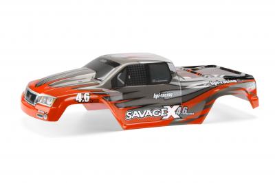 NITRO GT-2 PAINTED BODY (RED/GRAY/SILVER)
