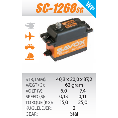Savöx SC-1268SG (15/25Kg)